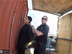 pound the Cops Latina female caught deepthroating a cops cock
